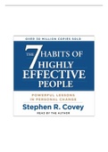 Summary 'The 7 Habits of Highly Effective People' by Stephen Covey