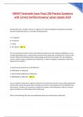 NR EMT PARAMEDIC EXAM AND PRACTICE EXAM LATEST 2024&sol;2025 TEST BANK&vert; COMPLETE 200  QUESTIONS  AND CORRECT DETAILED ANSWERS  &lpar;VERIFIED ANSWERS&rpar; ALREADY GRADED A&plus;&vert; NR EMT PARAMEDIC EXAM PREP &vert;BRAND NEW&excl;&excl;
