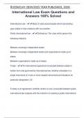 International Law Exam Questions and Answers 100&percnt; Solved
