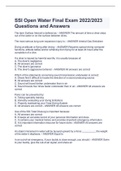 SSI Open Water/SSI  Exam Package deal (Full pack solutions Graded A)