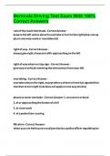 Bermuda Driving Test Exam With 100&percnt; Correct Answers 2024