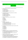 ANATOMY & PHYSIOLOGY I FINALEXAM -2022-2023