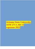Arizona State University ASM 275 LAB 15 capstone 2022