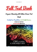Organic Chemistry 8th Edition Bruice Test Bank