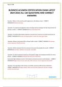 BUSINESS ACUMEN CERTIFICATION EXAM LATEST 2024-2025 ALL 150 QUESTIONS AND CORRECT ANSWERS&vert; click on AVAILABLE IN PACKAGE DEAL&period; You 'll get more for less&excl; OR SCROLL TO THE BOTTOM RIGHT CORNER AFTER OPENING THIS DOCUMENT TO SEE MORE DETAILED PACKAGES