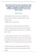 WGU D220 OA FINAL EXAM AND STUDY GUIDE TESTBANK&sol; REAL 550&plus; EXAM QUESTIONS AND CORRECT VERIFIED ANSWERS &sol;WGU D220 NURSING INFORMATICS FINAL EXAM AND STUDY GUIDE