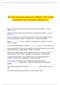  DCJS Unarmed Security Officer 01E Class Questions And Answers Rated A&plus;&period;