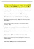 HSI Instructor Development Course Release 2024 Questions with 100&percnt; Correct Answers &vert;Verified