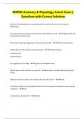 MCPHS Anatomy & Physiology Actual Exam &vert; Questions with Correct Solutions