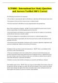 LCP4801 - International law Study Questions and Answers Verified 100&percnt; Correct