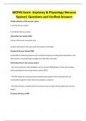 MCPHS Exam -Anatomy & Physiology Nervous System&vert; Questions and Verified Answers