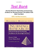 Nursing Research Generating and Assessing Evidence for Nursing Practice 11th Edition Polit Beck Test Bank