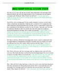2022 AHIP FINAL EXAM TEST