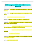 EMT chapters 1-14 with 100&percnt; Correct Answers