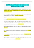 EMT Module 1 Exam Questions and Answers 100&percnt; Pass