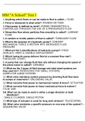 MM A-School Test 1 with Questions and Answers