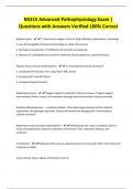 N5315 Advanced Pathophysiology Exam &vert; Questions with Answers Verified 100&percnt; Correct