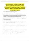 N5315 Advanced Pathophysiology Exam &lpar;Hypersensitivities&comma; Hemostasis Part II&comma; Arachidonic Pathway&comma; Solid Organ Transplant Rejection&comma; AIDS&rpar; &vert; Questions with Answers Verified 100&percnt; Correct