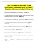 NURS 5315&colon; Exam 3 Concept and Clinical Conditions &lpar;Part I Cardiovascular System&rpar; Exam &vert; Questions with Answers Verified 100&percnt; Correct