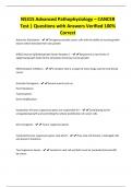 N5315 Advanced Pathophysiology &ndash; CANCER Test &vert; Questions with Answers Verified 100&percnt; Correct