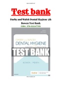 Test Bank for Darby and Walsh Dental Hygiene 5th Edition Bowen|ISBN:978-0323477192  |All Chapters 1-64|  Full Complete 2022 - 2023