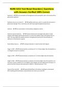 NURS 5315 Test-Renal Disorders&vert; Questions with Answers Verified 100&percnt; Correc