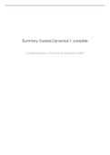 Coastal dynamics course summary 