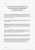 POLICE ENTRANCE EXAM QUESTIONS AND ANSWERS UPDATED &lpar;2024&sol;2025&rpar; &lpar;VERIFIED ANSWERS&rpar;