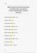 CJBAT CORRECTIONS OFFICER ENTRANCE EXAM QUESTIONS AND ANSWERS UPDATED &lpar;2024&sol;2025&rpar; &lpar;VERIFIED ANSWERS&rpar;