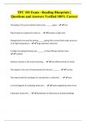 TPC 101 Exam - Reading Blueprints &vert; Questions and Answers Verified 100&percnt; Correct