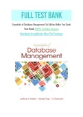 Essentials of Database Management 1st Edition Hoffer Test Bank with Question and Answers, From Chapter 1 to 09 