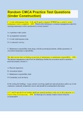 Random CMCA Practice Test Questions &lpar;Under Construction&rpar;