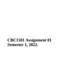 CBC1501 - Communication In Business Contexts Assignment 01 Semester 1, 2022.