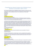 Comprehensive General Surgery End of Rotation Exam Questions and Answers 100&percnt; Correct