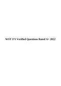 WST 371 Verified Questions Rated A+ 2022.