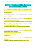 CWV-101 Final Exam &lpar;GCU&rpar; Questions and Answers 100&percnt; Correct