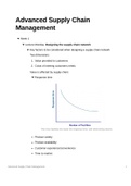 Samenvatting Advanced Supply Chain Management (YSS-32806)