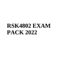 RSK4802 EXAM PACK 2022