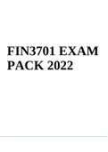 FIN3701 EXAM PACK 2022