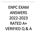 ENPC Exam Answers 2022-2023 Rated A+ Verified Q & A.