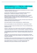 CDFM MODULE 3&period;1 FISCAL LAW- Exam Questions with correct Answers