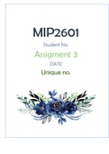 MIP2601 ASS 3 