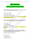 HESI LPN Exam &lpar;140 questions and Answers&rpar;