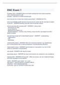 ENC Exam 1 with 100&percnt; correct answers 2024