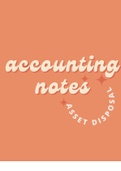 Asset Disposal - Accounting notes