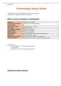 Criminology minor full study guide (theories, definitions, pros and cons)