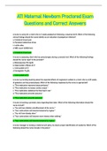 ATI Maternal Newborn Proctored Exam Questions and Correct Answers 