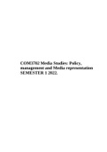 COM3702 - Media Studies: Institutions, Theories And Issues  Policy, management and Media representation ASSIGNMENT SEMESTER 1 2022.