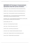  MAR3023 UF Pre Exam 3 Assessement Questions And All Correct Answers&period;