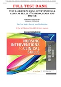 Test Bank For Nursing Interventions & Clinical Skills 7th Edition, Perry And Potter